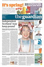 The Guardian () Newspaper Front Page for 29 March 2014