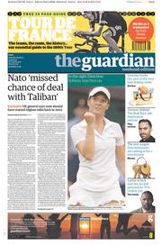 The Guardian () Newspaper Front Page for 29 June 2013