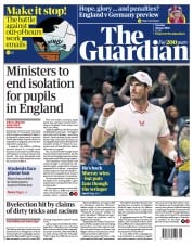 The Guardian () Newspaper Front Page for 29 June 2021