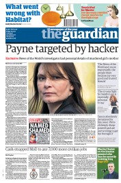 The Guardian () Newspaper Front Page for 29 July 2011