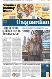 The Guardian () Newspaper Front Page for 29 July 2017