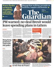 The Guardian () Newspaper Front Page for 29 July 2019