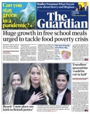 The Guardian () Newspaper Front Page for 29 July 2020