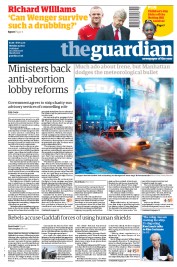 The Guardian () Newspaper Front Page for 29 August 2011