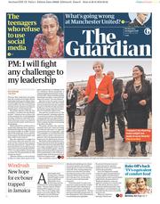 The Guardian () Newspaper Front Page for 29 August 2018