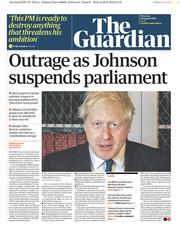 The Guardian () Newspaper Front Page for 29 August 2019