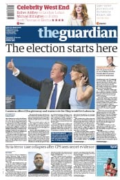 The Guardian () Newspaper Front Page for 2 October 2014