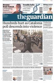 The Guardian () Newspaper Front Page for 2 October 2017
