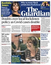 The Guardian () Newspaper Front Page for 2 October 2020