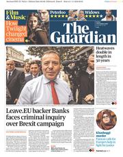 The Guardian () Newspaper Front Page for 2 November 2018