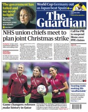 The Guardian () Newspaper Front Page for 2 December 2022