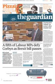 The Guardian () Newspaper Front Page for 2 February 2017