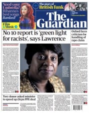 The Guardian () Newspaper Front Page for 2 April 2021
