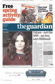 The Guardian () Newspaper Front Page for 2 May 2015