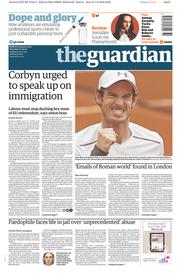 The Guardian () Newspaper Front Page for 2 June 2016