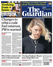 The Guardian () Newspaper Front Page for 2 June 2022