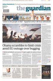 The Guardian () Newspaper Front Page for 2 July 2013