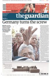 The Guardian () Newspaper Front Page for 2 July 2015