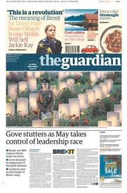 The Guardian () Newspaper Front Page for 2 July 2016