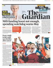 The Guardian () Newspaper Front Page for 2 July 2018