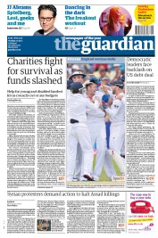 The Guardian () Newspaper Front Page for 2 August 2011