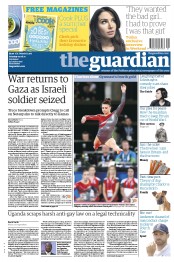 The Guardian () Newspaper Front Page for 2 August 2014
