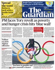 The Guardian () Newspaper Front Page for 2 August 2021