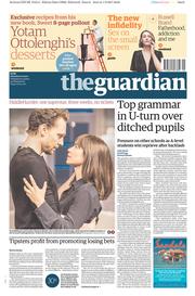The Guardian () Newspaper Front Page for 2 September 2017