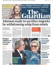 The Guardian () Newspaper Front Page for 2 September 2019
