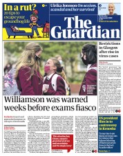 The Guardian () Newspaper Front Page for 2 September 2020