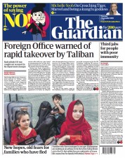The Guardian () Newspaper Front Page for 2 September 2021