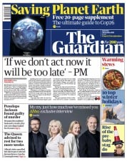 The Guardian () Newspaper Front Page for 30 October 2021