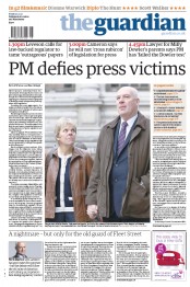 The Guardian () Newspaper Front Page for 30 November 2012