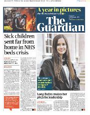 The Guardian () Newspaper Front Page for 30 December 2019