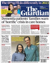The Guardian () Newspaper Front Page for 30 December 2022
