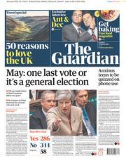 The Guardian () Newspaper Front Page for 30 March 2019
