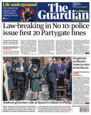 The Guardian () Newspaper Front Page for 30 March 2022