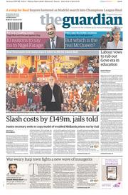 The Guardian () Newspaper Front Page for 30 April 2014