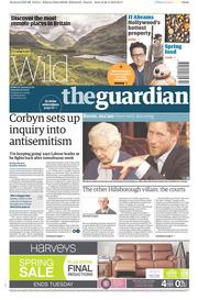 The Guardian () Newspaper Front Page for 30 April 2016
