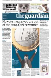 The Guardian () Newspaper Front Page for 30 June 2015