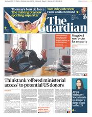 The Guardian () Newspaper Front Page for 30 July 2018