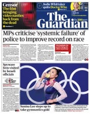 The Guardian () Newspaper Front Page for 30 July 2021