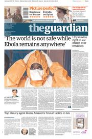 The Guardian () Newspaper Front Page for 31 October 2014