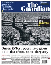 The Guardian () Newspaper Front Page for 31 December 2022
