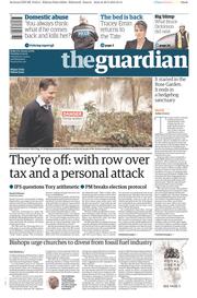 The Guardian () Newspaper Front Page for 31 March 2015