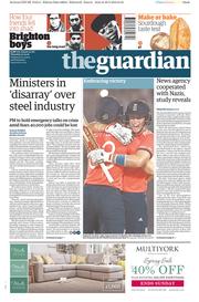 The Guardian () Newspaper Front Page for 31 March 2016