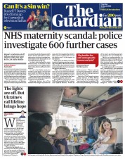 The Guardian () Newspaper Front Page for 31 March 2022