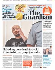 The Guardian () Newspaper Front Page for 31 May 2018