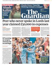 The Guardian () Newspaper Front Page for 31 May 2019