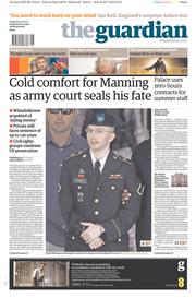The Guardian () Newspaper Front Page for 31 July 2013